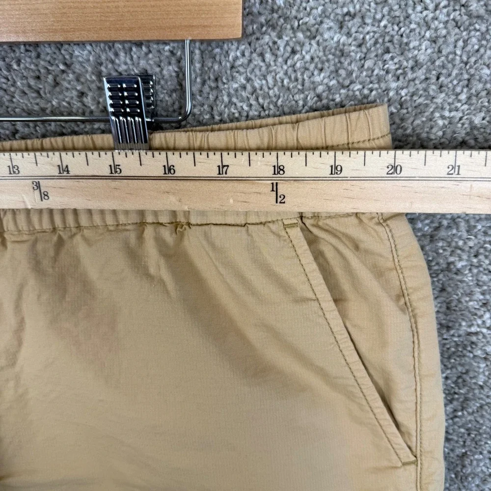 LL Bean Mens XL Tan Ripstop Utility Shorts Elastic Waist Drawstring